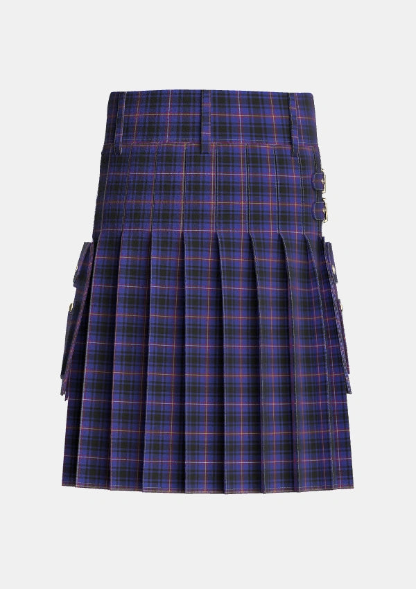 Utility_MacIver_of_Strome_Personal_Tartan_5810_kilt_back_image_with_pleated_design_and_adjustable_buckles_for_men