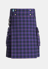 Utility_MacIver_of_Strome_Personal_Tartan_5810_kilt_front_image_with_pleated_design_and_adjustable_buckles_for_men