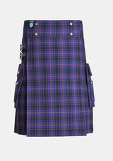 Utility_MacIver_of_Strome_Tartan_5810_kilt_front_image_with_pleated_design_and_adjustable_buckles_for_men