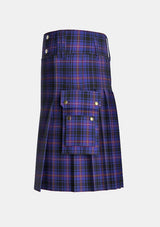 Utility_MacIver_of_Strome_Tartan_5810_kilt_left_image_with_pleated_design_and_adjustable_buckles_for_men