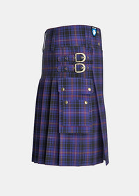 Utility_MacIver_of_Strome_Tartan_5810_kilt_right_image_with_pleated_design_and_adjustable_buckles_for_men