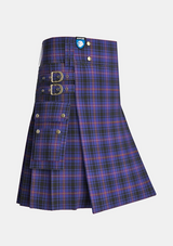 Utility_MacIver_of_Strome_Tartan_5810_kilt_side_image_with_pleated_design_and_adjustable_buckles_for_men