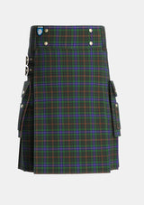 Utility_MacKean_Hunting_Tartan_985_kilt_front_image_with_pleated_design_and_adjustable_buckles_for_men