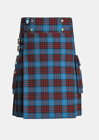 Utility_MacKean_Tartan_1442_kilt_front_image_with_pleated_design_and_adjustable_buckles_for_men