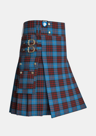 Utility_MacKean_Tartan_1442_kilt_side_image_with_pleated_design_and_adjustable_buckles_for_men