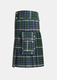 Utility_MacKenzie_Dress_2_Tartan_1565_kilt_left_image_with_pleated_design_and_adjustable_buckles_for_men