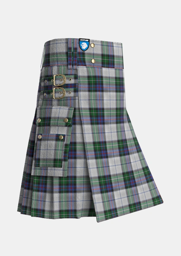 Utility_MacKenzie_Dress_3_Tartan_1786_kilt_side_image_with_pleated_design_and_adjustable_buckles_for_men
