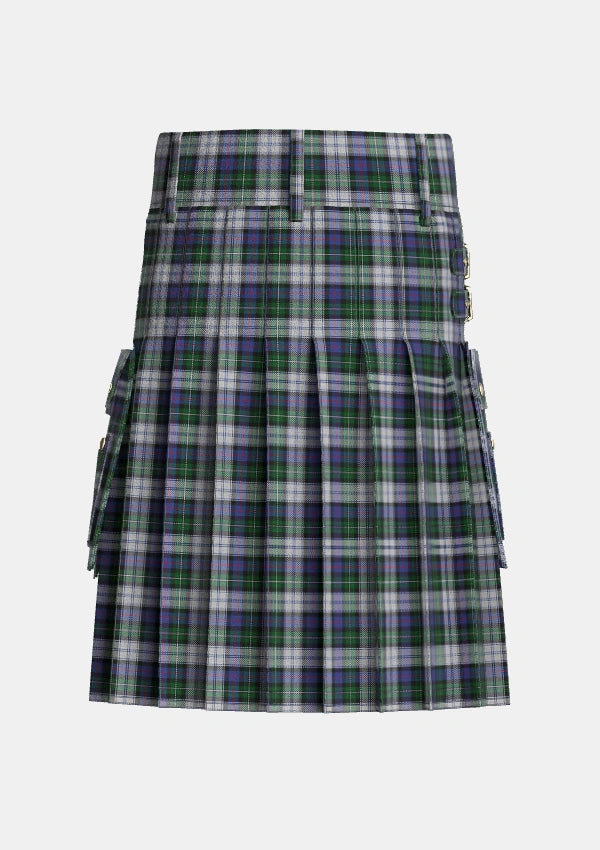 Utility_MacKenzie_Dress_4_Tartan_1981_kilt_back_image_with_pleated_design_and_adjustable_buckles_for_men