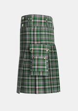 Utility_MacKenzie_MacGregor_Hastie_Tartan_1687_kilt_left_image_with_pleated_design_and_adjustable_buckles_for_men