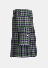 Utility_MacKinlay_Dress_Tartan_4564_kilt_left_image_with_pleated_design_and_adjustable_buckles_for_men