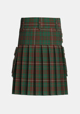Utility_MacKinnon_Hunting_3_Tartan_1641_kilt_back_image_with_pleated_design_and_adjustable_buckles_for_men