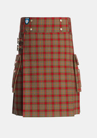 Utility_MacKintosh_Chief_Tartan_1622_kilt_front_image_with_pleated_design_and_adjustable_buckles_for_men