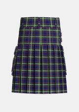Utility_MacKusick_Tartan_2143_kilt_back_image_with_pleated_design_and_adjustable_buckles_for_men