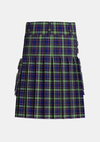 Utility_MacKusick_Tartan_2143_kilt_back_image_with_pleated_design_and_adjustable_buckles_for_men