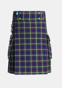 Utility_MacKusick_Tartan_2143_kilt_front_image_with_pleated_design_and_adjustable_buckles_for_men