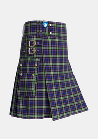 Utility_MacKusick_Tartan_2143_kilt_side_image_with_pleated_design_and_adjustable_buckles_for_men