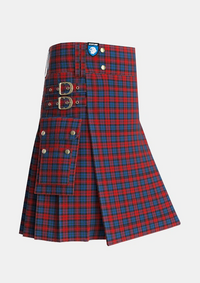 Utility_MacLachlan_2_Tartan_1594_kilt_side_image_with_pleated_design_and_adjustable_buckles_for_men