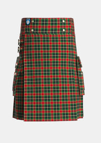 Utility_MacLachlan_3_Tartan_1710_kilt_front_image_with_pleated_design_and_adjustable_buckles_for_men