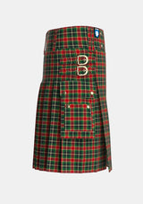 Utility_MacLachlan_3_Tartan_1710_kilt_right_image_with_pleated_design_and_adjustable_buckles_for_men
