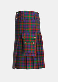 Utility_MacLagan_of_Glenquiech_Tartan_7813_kilt_left_image_with_pleated_design_and_adjustable_buckles_for_men