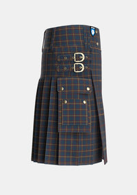 Utility_MacLaine_of_Lochbuie_Hunting_Tartan_491_kilt_right_image_with_pleated_design_and_adjustable_buckles_for_men