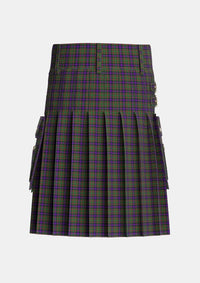 Utility_MacLaren_Regent_Tartan_343_kilt_back_image_with_pleated_design_and_adjustable_buckles_for_men