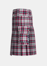 Utility_MacLean_of_Duart_Dress_4_Tartan_59_kilt_left_image_with_pleated_design_and_adjustable_buckles_for_men