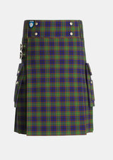 Utility_MacLeish_Tartan_5689_kilt_front_image_with_pleated_design_and_adjustable_buckles_for_men