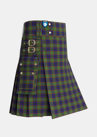 Utility_MacLeish_Tartan_5689_kilt_side_image_with_pleated_design_and_adjustable_buckles_for_men
