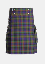 Utility_MacLellan_2_Tartan_323_kilt_front_image_with_pleated_design_and_adjustable_buckles_for_men