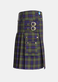 Utility_MacLellan_2_Tartan_323_kilt_right_image_with_pleated_design_and_adjustable_buckles_for_men