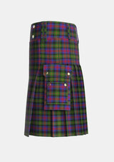 Utility_MacLennan_2_Tartan_1429_kilt_left_image_with_pleated_design_and_adjustable_buckles_for_men
