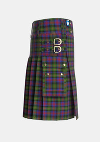 Utility_MacLennan_2_Tartan_1429_kilt_right_image_with_pleated_design_and_adjustable_buckles_for_men