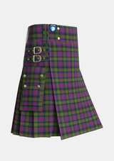 Utility_MacLennan_2_Tartan_1429_kilt_side_image_with_pleated_design_and_adjustable_buckles_for_men
