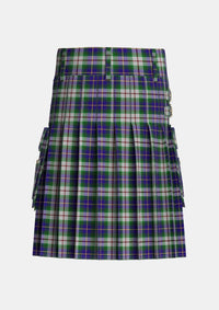 Utility_MacLeod_of_California_Tartan_1623_kilt_back_image_with_pleated_design_and_adjustable_buckles_for_men