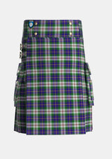 Utility_MacLeod_of_California_Tartan_1623_kilt_front_image_with_pleated_design_and_adjustable_buckles_for_men