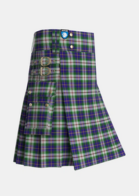 Utility_MacLeod_of_California_Tartan_1623_kilt_side_image_with_pleated_design_and_adjustable_buckles_for_men