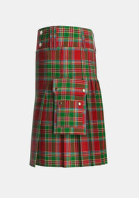 Utility_MacLeod_of_Gesto_1_Tartan_1258_kilt_left_image_with_pleated_design_and_adjustable_buckles_for_men