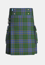 Utility_MacMillan_Hunting_Tartan_667_kilt_front_image_with_pleated_design_and_adjustable_buckles_for_men
