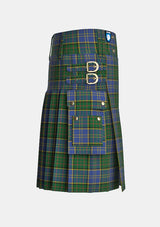 Utility_MacMillan_Hunting_Tartan_667_kilt_right_image_with_pleated_design_and_adjustable_buckles_for_men