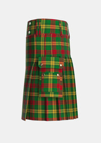 Utility_MacMillan_Society_of_Glasgow_Tartan_1271_kilt_left_image_with_pleated_design_and_adjustable_buckles_for_men