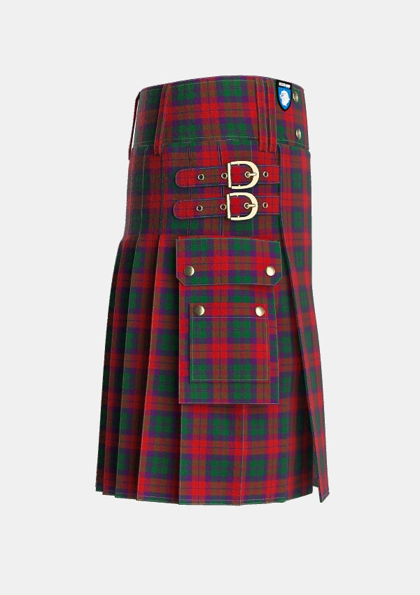 Utility_MacNab_1950_Trade_Version_Tartan_410_kilt_right_image_with_pleated_design_and_adjustable_buckles_for_men