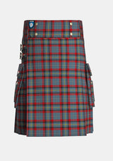 Utility_MacNamara_Tartan_6432_kilt_front_image_with_pleated_design_and_adjustable_buckles_for_men