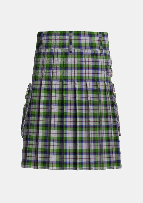 Utility_MacNaughton_Dress_Tartan_1434_kilt_back_image_with_pleated_design_and_adjustable_buckles_for_men