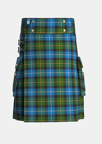 Utility_MacNeil_of_Barra_Tartan_1767_kilt_front_image_with_pleated_design_and_adjustable_buckles_for_men