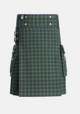 Utility_MacNeil_of_Colonsay_1_Tartan_196_kilt_front_image_with_pleated_design_and_adjustable_buckles_for_men