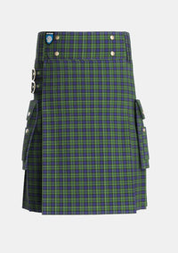 Utility_MacNeil_of_Colonsay_1_Tartan_196_kilt_front_image_with_pleated_design_and_adjustable_buckles_for_men