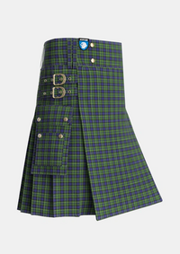 Utility_MacNeil_of_Colonsay_1_Tartan_196_kilt_side_image_with_pleated_design_and_adjustable_buckles_for_men