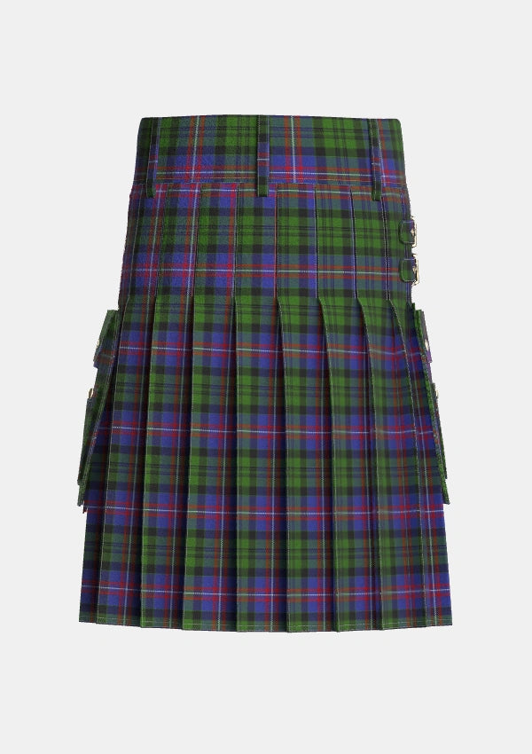Utility_MacNeil_of_Colonsay_2_Tartan_804_kilt_back_image_with_pleated_design_and_adjustable_buckles_for_men