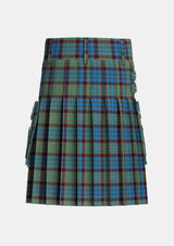 Utility_MacNicol_Hunting_Tartan_3503_kilt_back_image_with_pleated_design_and_adjustable_buckles_for_men